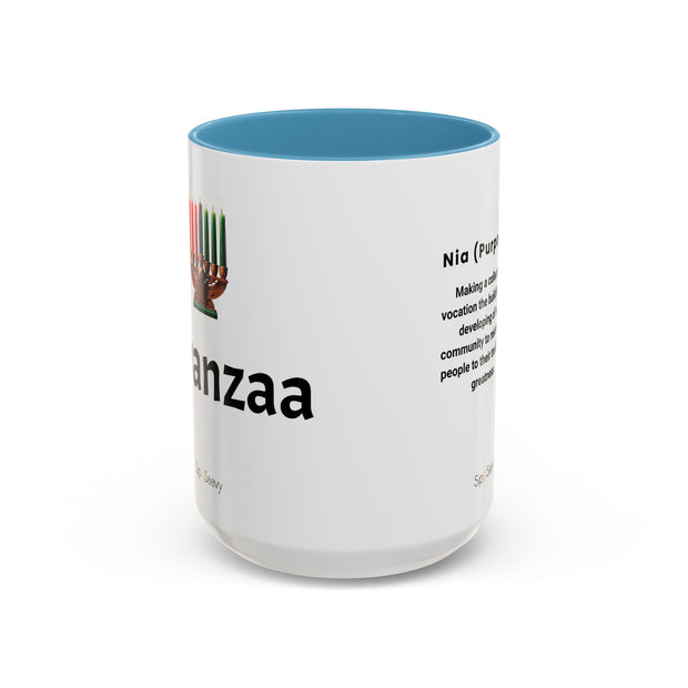 Nia 15oz Kwanzaa 2 tone Mug