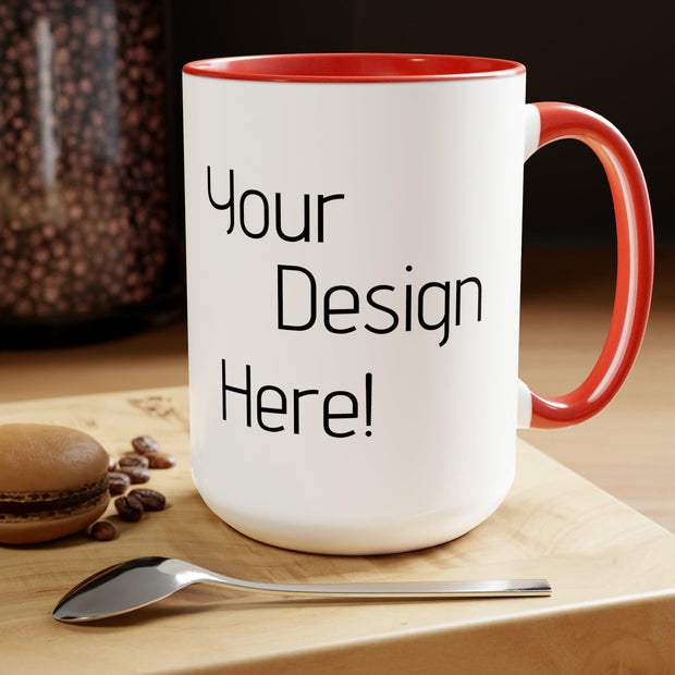 Make it Yours Two-Tone Coffee Mugs, 15oz - Sip-Saavy 