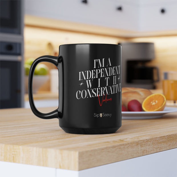 Black Independent Mug 15 oz