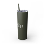 Your Design Here Skinny Tumbler with Straw, 20oz - Sip-Saavy 