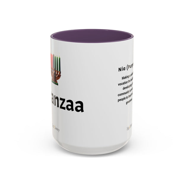 Nia 15oz Kwanzaa 2 tone Mug