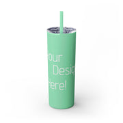 Your Design Here Skinny Tumbler with Straw, 20oz - Sip-Saavy 