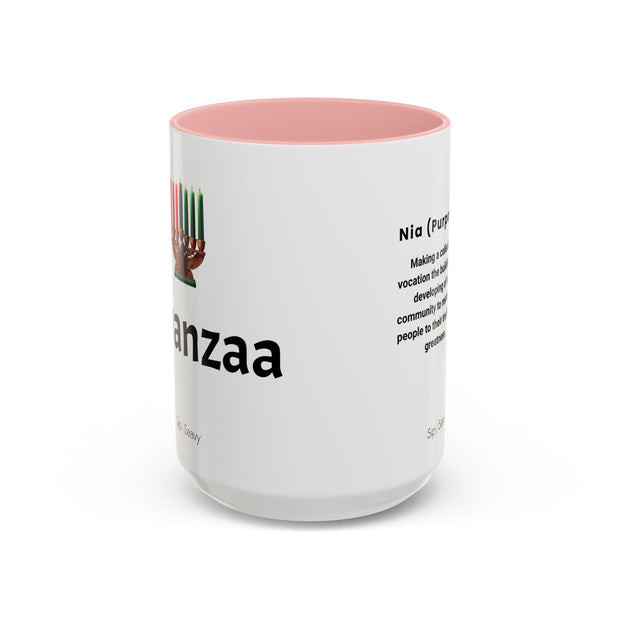 Nia 15oz Kwanzaa 2 tone Mug