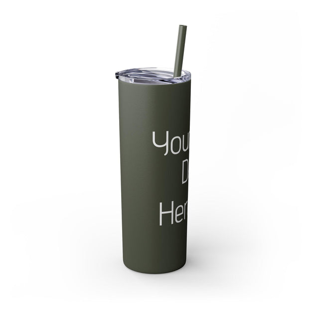 Your Design Here Skinny Tumbler with Straw, 20oz - Sip-Saavy 