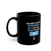 Prostate Cancer Black Mug 15oz - Sip-Saavy 