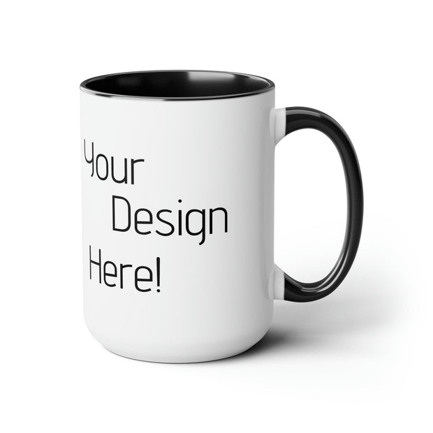 Make it Yours Two-Tone Coffee Mugs, 15oz - Sip-Saavy 