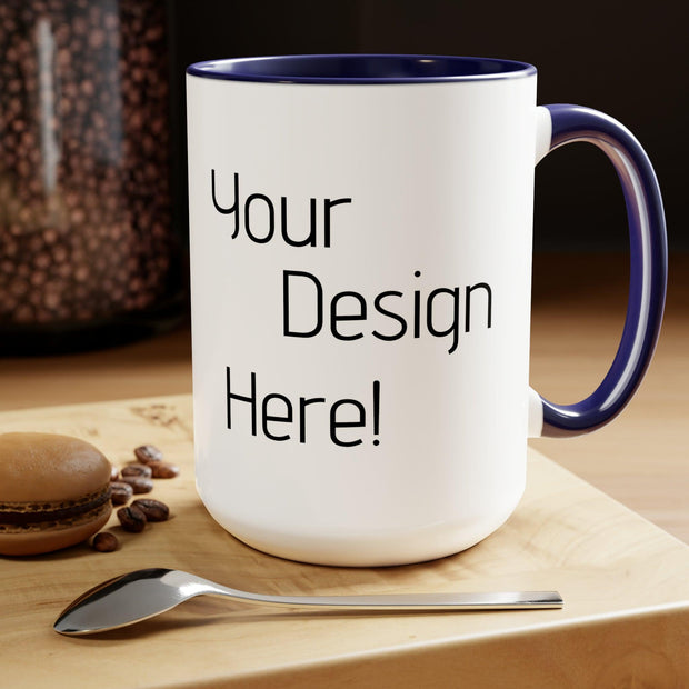 Make it Yours Two-Tone Coffee Mugs, 15oz - Sip-Saavy 