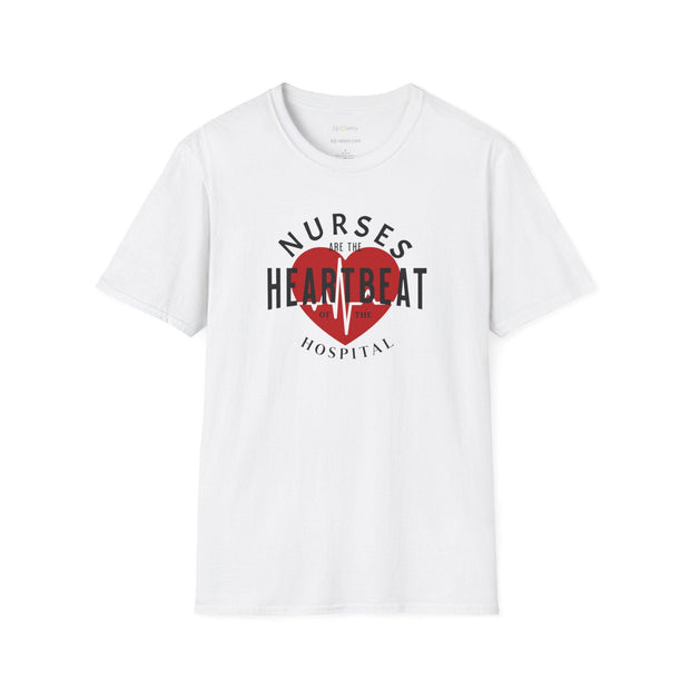 Nurses are the Heartbeat Unisex Softstyle T-Shirt - Sip-Saavy 