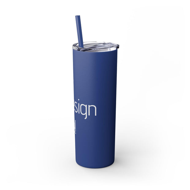 Your Design Here Skinny Tumbler with Straw, 20oz - Sip-Saavy 