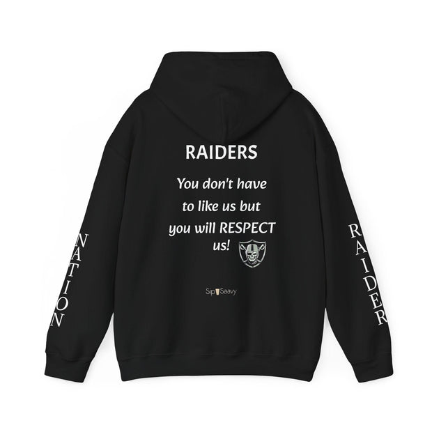 All Black Raider's Hooded Sweatshirt - Sip-Saavy 