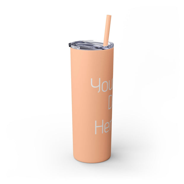 Your Design Here Skinny Tumbler with Straw, 20oz - Sip-Saavy 