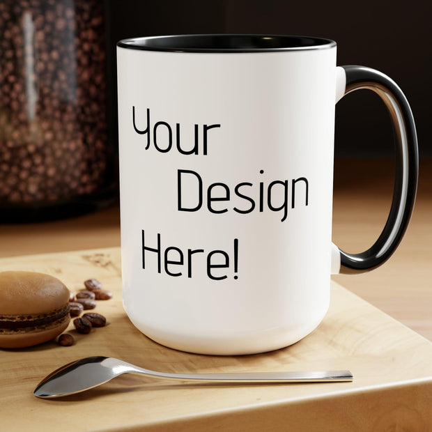 Make it Yours Two-Tone Coffee Mugs, 15oz - Sip-Saavy 