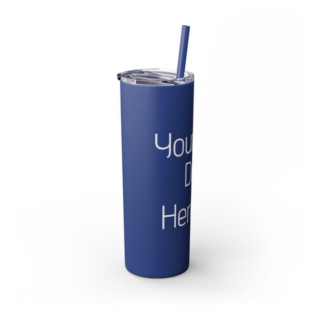 Your Design Here Skinny Tumbler with Straw, 20oz - Sip-Saavy 