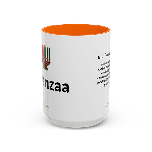 Nia 15oz Kwanzaa 2 tone Mug