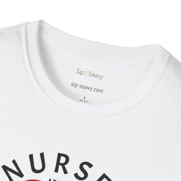 Nurses are the Heartbeat Unisex Softstyle T-Shirt - Sip-Saavy 