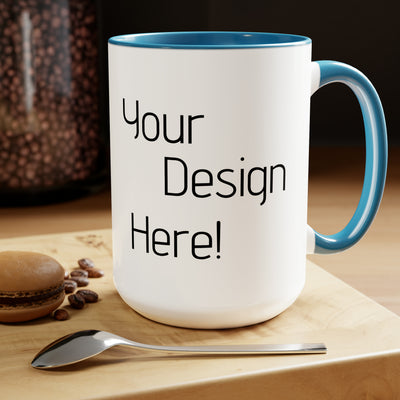 Make it Yours Two-Tone Coffee Mugs, 15oz
