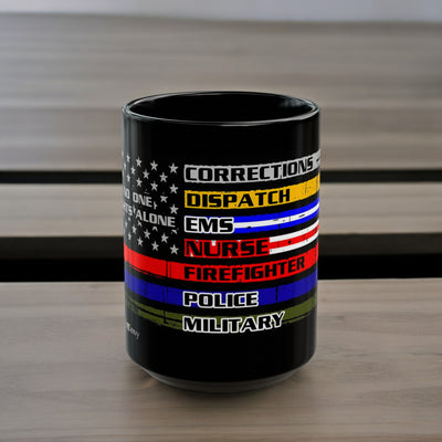All Black Honor Mug 15oz - Sip-Saavy 