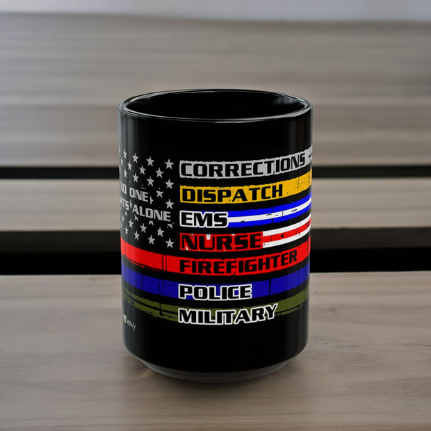 All Black Honor Mug 15oz - Sip-Saavy 